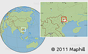 Savanna Style Location Map of Binh Gia, highlighted parent region