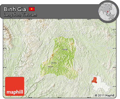 Physical Map of Binh Gia, lighten