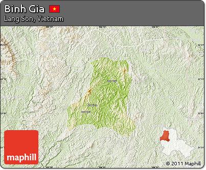 Physical Map of Binh Gia, lighten
