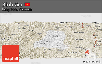 Classic Style Panoramic Map of Binh Gia
