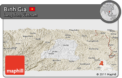 Classic Style Panoramic Map of Binh Gia