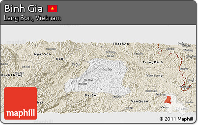 Classic Style Panoramic Map of Binh Gia