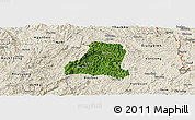 Satellite Panoramic Map of Binh Gia, shaded relief outside