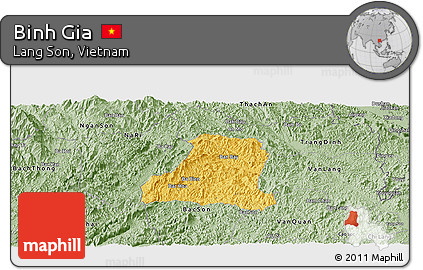Savanna Style Panoramic Map of Binh Gia