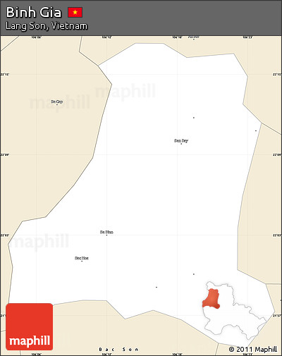 Classic Style Simple Map of Binh Gia