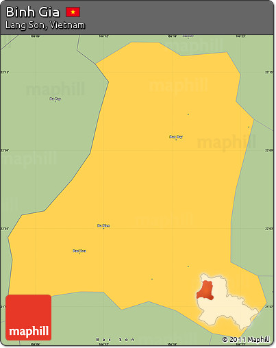 Savanna Style Simple Map of Binh Gia