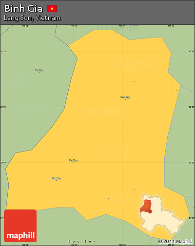 Savanna Style Simple Map of Binh Gia