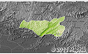 Physical 3D Map of Chi Lang, darken, desaturated
