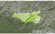 Physical 3D Map of Chi Lang, darken, semi-desaturated
