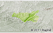 Physical 3D Map of Chi Lang, lighten, semi-desaturated