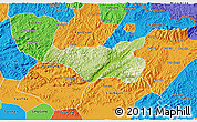 Physical 3D Map of Chi Lang, political outside