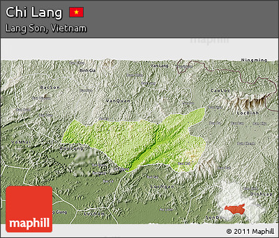 Physical 3D Map of Chi Lang, semi-desaturated