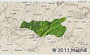Satellite 3D Map of Chi Lang, shaded relief outside
