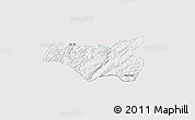 Silver Style 3D Map of Chi Lang, single color outside