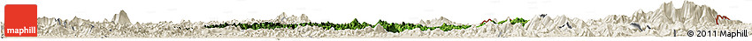 Satellite Horizon Map of Chi Lang, shaded relief outside