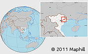 Gray Location Map of Chi Lang, highlighted country