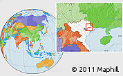 Political Location Map of Chi Lang, highlighted country