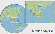 Savanna Style Location Map of Chi Lang, within the entire country