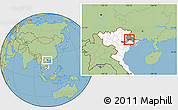 Savanna Style Location Map of Chi Lang, highlighted country, highlighted parent region