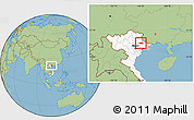 Savanna Style Location Map of Chi Lang, highlighted country