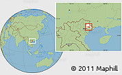 Savanna Style Location Map of Chi Lang, highlighted parent region