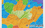 Physical Map of Chi Lang, political outside