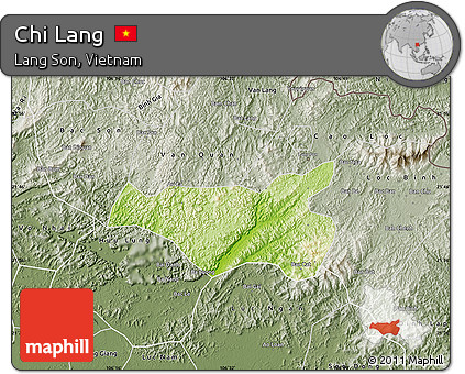 Physical Map of Chi Lang, semi-desaturated