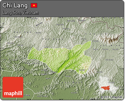 Physical Map of Chi Lang, semi-desaturated