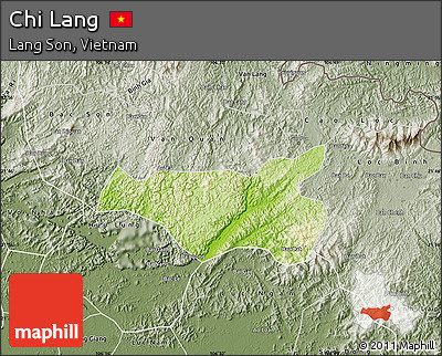 Physical Map of Chi Lang, semi-desaturated