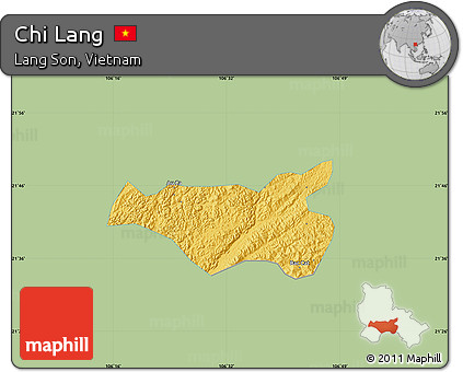 Savanna Style Map of Chi Lang, single color outside