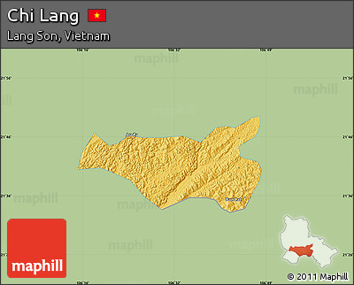 Savanna Style Map of Chi Lang, single color outside
