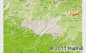 Shaded Relief Map of Chi Lang, physical outside