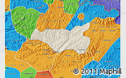Shaded Relief Map of Chi Lang, political outside