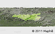 Physical Panoramic Map of Chi Lang, darken, semi-desaturated