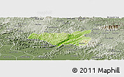Physical Panoramic Map of Chi Lang, semi-desaturated