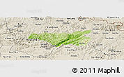 Physical Panoramic Map of Chi Lang, shaded relief outside
