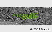 Satellite Panoramic Map of Chi Lang, desaturated