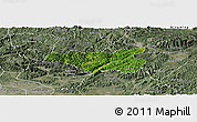 Satellite Panoramic Map of Chi Lang, semi-desaturated