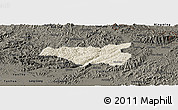 Shaded Relief Panoramic Map of Chi Lang, darken