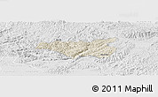 Shaded Relief Panoramic Map of Chi Lang, lighten, desaturated