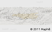 Shaded Relief Panoramic Map of Chi Lang, lighten, semi-desaturated