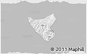 Gray 3D Map of Than Uyen, single color outside