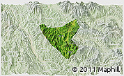 Satellite 3D Map of Than Uyen, lighten