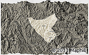Shaded Relief 3D Map of Than Uyen, darken