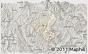 Shaded Relief 3D Map of Than Uyen, semi-desaturated