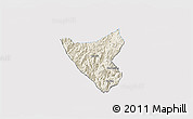 Shaded Relief 3D Map of Than Uyen, single color outside