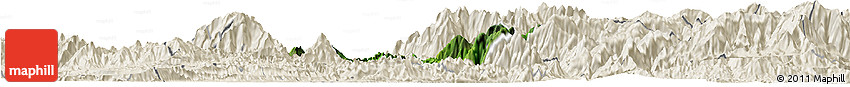 Satellite Horizon Map of Than Uyen, shaded relief outside