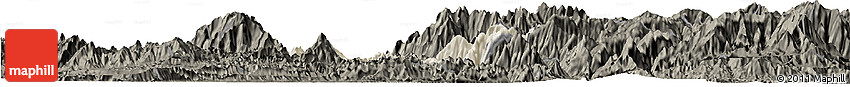 Shaded Relief Horizon Map of Than Uyen, darken