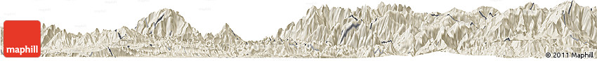 Shaded Relief Horizon Map of Than Uyen