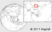 Blank Location Map of Than Uyen, within the entire country